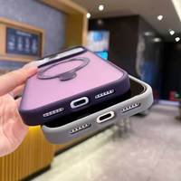 Funda Magnética de Silicona Líquida con Soporte para iPhone 18 Pro Max, 17 Air, 15, 16, 17, 14, 13, 12, 11 Pro Max, Carcasa Rígida Antigolpes