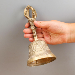 Campana de Oración Tibetana con Mango de Vajra, Campana de Mano de Latón para Meditación, Sonido Ritual Budista, Sanación, Yoga, Regalo Espiritual - Product Image 5
