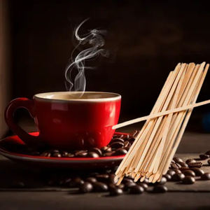 Penjualan Terbaik dapat disesuaikan ukuran warna alam pengaduk kopi kayu Biodegradable pengaduk kopi stik pencampuran - Product Image 4
