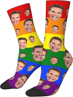 Chaussettes populaires en coton rayé, motif drapeau arc-en-ciel LGBT, pour le Festival de la fierté gay, lesbien, queer, bisexuel et transgenre