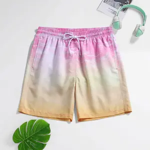 Pantalones cortos de poliéster para hombre, ropa de playa suelta personalizada, verano, venta al por mayor