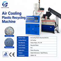 Ligne de production de granulateur d'extrusion HONTO HT-90 avec armoire de commande, machine de recyclage de plastique stable pour déchets, certifiée CE, à refroidissement par air