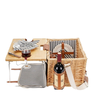 <b>Small</b> Soft Multifunction Picnic <b>Basket</b> Wicker Reusable Non Toxic Mexican Premium Cooled 4 Person Honey Color Guangdong Wood Box - Product Image 1