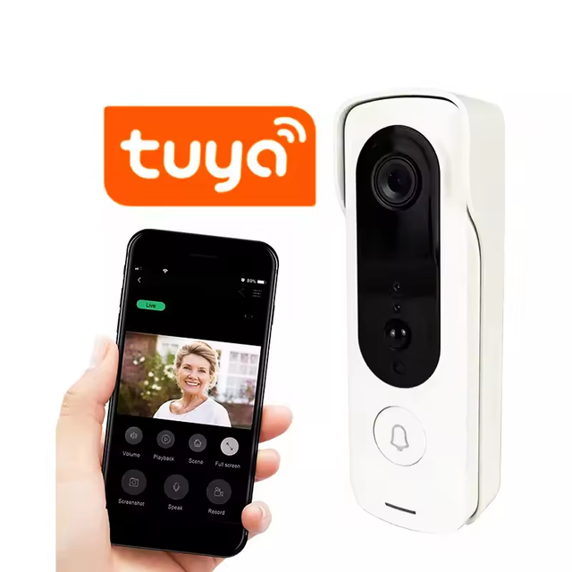 Tuya Battery Powered Wireless Ring Doorbell Waterproof 1080P WIFI Remote Video 2MP Doorbell Camera Kit