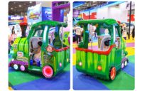 M SKY 3 places intérieur à pièces 150W Happy Family Train Driving Game Machine 1 an jardin maternelle Version anglaise