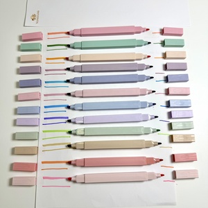 <span class=keywords><strong>Surligneur</strong></span> rectangulaire double face à double pointe fine oblique, 12 couleurs, abordable, pour journal, agenda et notes, style <span class=keywords><strong>pastel</strong></span> macaron - Product Image 5