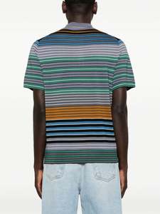 Summer Pure Color Casual <b>Men's</b> Pure Cotton Polo Shirt with Multi-color Striped Short Sleeveshigh-quality Casual <b>Men's</b> Polo Shirt - Product Image 3