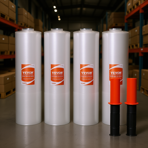 Rouleau de film étirable Vevor 80 Gauge 15 pouces x 1200 pieds, lot de 4, résistance industrielle, film d'emballage pour palettes en LLDPE - Product Image 2