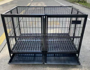 Abd depo ağır büyük köpek kulübesi katlanabilir evcil kafes 7 gün kapı teslimat lüks demir katı desen basit tarzı kutu - Product Image 4