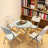 Portable Camping En Plein Air Pliable Pliant Événement Restauration Banquet Pique-Nique Partie En Plastique Table et Chaise Ensemble