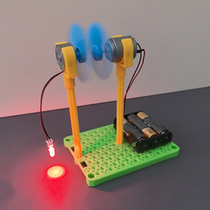 Mini generador de energía eólica, Kit científico, juguete educativo de plástico para niños de 7 a 9 años, modelo de aprendizaje DIY STEM alimentado por batería - Product Image 1
