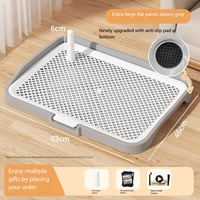 Toilette pour chien extra large anti-éclaboussures avec support, en plastique, pour un nettoyage facile, urinoir plat, aide à l'apprentissage de la propreté, en stock