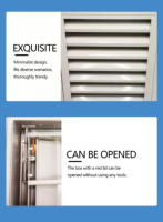 Volet d'admission d'air frais en alliage d'aluminium moderne et durable pour CVC, étanche, carré, pour extérieur, sous-sol, entrepôt, atelier