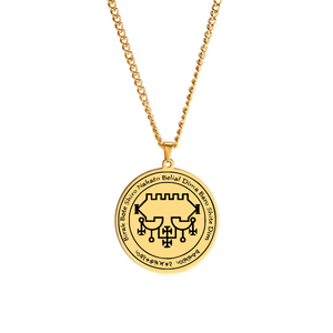 Aprovecha el poder de Belial para el crecimiento empresarial: Sigilos de invocación de demonios, talismán <span class=keywords><strong>Ars</strong></span> <span class=keywords><strong>Goetia</strong></span>, collar con colgante de acero inoxidable - Product Image 3