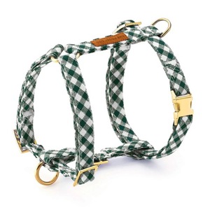 Produttore Diretto OEM, Forniture Personalizzate per Animali Domestici, Imbracatura per Cani a Quadri per Corsa, Personalizzabile con Chiusura a Fibbia Dorata - Product Image 4