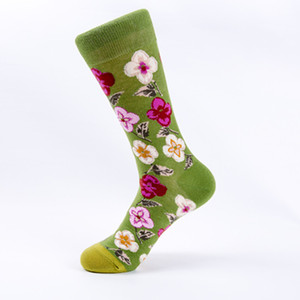 Primavera Flores florales coloridas <span class=keywords><strong>Calcetines</strong></span> de <span class=keywords><strong>mujer</strong></span> Diseñador colorido <span class=keywords><strong>Calcetines</strong></span> de moda de punto para damas - Product Image 4