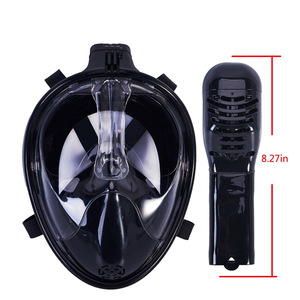 Máscara de Buceo Integral HhaoSport, Panorámica de 180 Grados, Antivaho, con Soporte, Tallas S, M, L, XL - Product Image 1