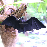 Réaliste simulé chauve-souris modèle rustique en peluche réaliste Animal sauvage Figure décoration Halloween scène blague accrocher ornements en fourrure
