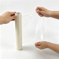 Film alimentaire étirable en PVC de qualité alimentaire avec mandrin en papier de 38 mm, 100 m, 150 m, 200 m pour l'emballage des aliments frais