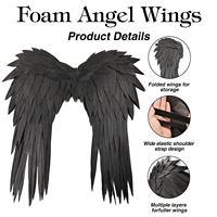 Großhandel Große Schwarze Weiße Engelsflügel Langlebige Schaumstoff-Flügel für Partys Cosplay Halloween Bühnenauftritte