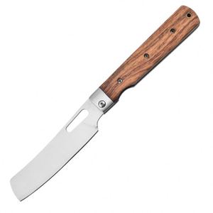 Couteau pliant professionnel en acier inoxydable 3Cr13 avec manche en bois, outil EDC aiguisé pour le camping et la personnalisation DIY - Product Image 6