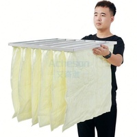 Layar kotak AC dapat dicuci, elemen Filter katun udara tipe plat efisiensi sedang