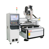 Router CNC Lineal ATC 1325 con Cambio Automático de 12 Herramientas, Husillo de 9kW y Mesa de Vacío para Muebles y Puertas de Gabinetes