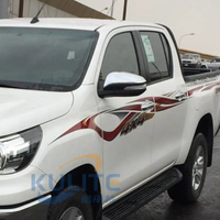 Autocollants en vinyle pour accessoires de voiture, autocollants pour pick-up, graphiques pour Hilux double cabine 2017, autocollants de carrosserie 4x4