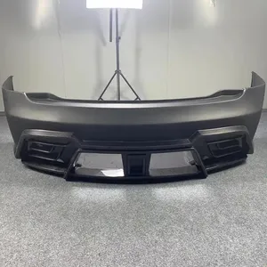 Parachoques delantero de alta calidad al por mayor para Tesla Model S Russia Siege Carbon Fiber Body Kit Parachoques trasero