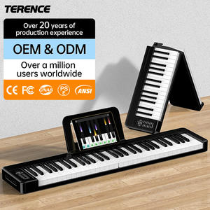 Piano Digital Electrónico Portátil Plegable de 61 Teclas con USB C, Conector para Auriculares de 3.5mm, 128 Ritmos y 20 Canciones de Demostración - Product Image 1