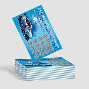 Scratch Off Cards Customized Winning Rate Digital Printing Anti-Counterfeit Silver Coating Cmyk Size Logo Custom - Product Image 1