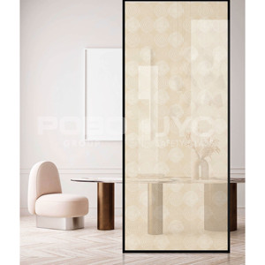 Partición de vidrio partición de habitación clásica Pantalla de vidrio decorativa templada arte comedor divisor - Product Image 6