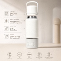 Bouilloire électrique de voyage, chauffe-biberon portable, chauffe-biberon électrique à piles, chauffe-lait pour bébé détachable, chauffe-lait USB
