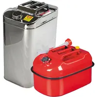 304 Stainless Steel Oil Water Fuel Storage Gas Tank 40 Litre Gasoline Diesel Jerry Can