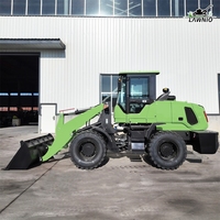 Chargeuse sur pneus diesel LAWNIO avec service après-vente complet, capacité de la benne et flèche de levage haute performance pour la construction routière