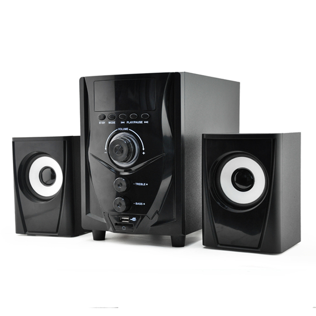 Desktop  2.1 Wireless Multimedia Subwoofer Active Rgb Usb Bass Pc Gaming Sound System Box Computer Speaker