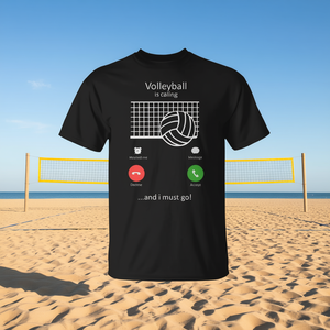 Camiseta unisex para aficionados al voleibol con diseño 'Volleyball Is Calling' - Product Image 3