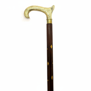 Bastón de Latón Hecho a Mano con Aspecto Antiguo, Elegante Bastón para Personas Mayores y Coleccionistas, Ayuda para Caminar - Product Image 1