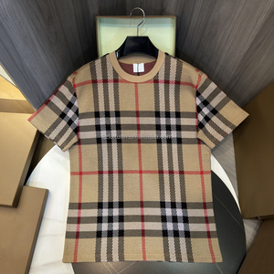 เสื้อเชิ้ตผู้ชายคุณภาพสูงสำหรับฤดูร้อน ทรงเข้ารูป ผ้าฝ้ายทอ 100% แห้งเร็ว สไตล์วินเทจ ติดกระดุม ลำลอง สีพื้น แต่งริบบิ้น <span class=keywords><strong>Burberry</strong></span> ชิค แขนสั้น - Product Image 2