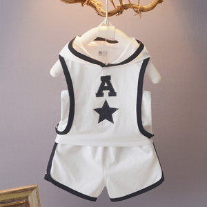 Productos de Moda en Oferta, Conjunto Deportivo con Capucha, sin Mangas, en Rojo, Negro y Blanco, Estilo Boutique, para Verano - Product Image 5