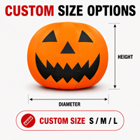Modèle de citrouille gonflable géant personnalisé pour la promotion commerciale, les activités publiques d'Halloween, la décoration intérieure et extérieure