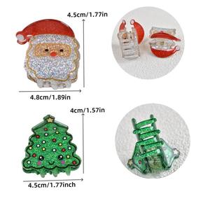 Nouvelle Pince à Cheveux Classique en Acrylique, Accessoire de Noël Père Noël, Pinces à Cheveux Personnalisées - Product Image 5