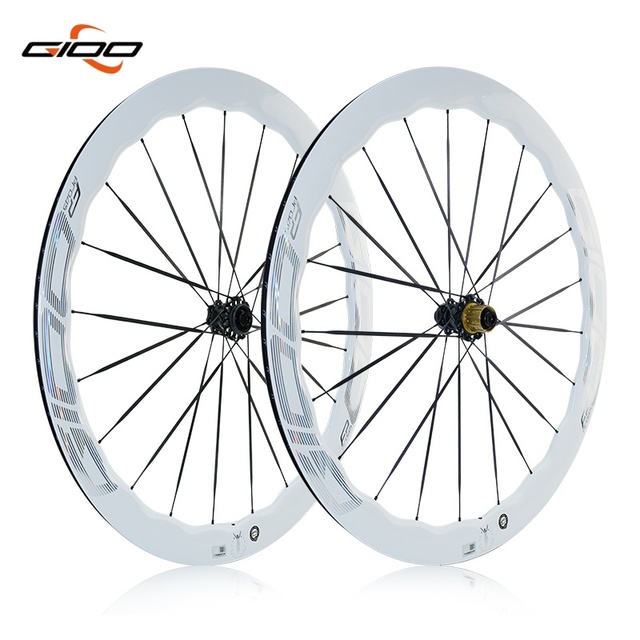 F2 PRO 700C Carbon Fiber Wheelsets Road Wavy Disc Brake V Brake Carbon Rim City Racing Cruiser Bike Wheel Set