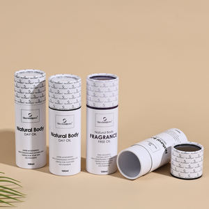 Custom Eco-Friendly Material Cosmetic Cardboard Fragrance Cylinder Box Perfume Oil Glossy <b>Paper</b> <b>Tube</b> Package - Product Image 4