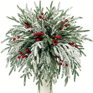 Décoration <span class=keywords><strong>de</strong></span> <span class=keywords><strong>Noël</strong></span> DIY : Guirlande <span class=keywords><strong>de</strong></span> sapin faite main avec flocons <span class=keywords><strong>de</strong></span> neige simulés, pendentif en rotin <span class=keywords><strong>fait</strong></span> <span class=keywords><strong>maison</strong></span> pour <span class=keywords><strong>porte</strong></span> ou salon - Product Image 4
