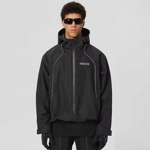 Abrigo de gimnasio funcional al aire libre con capucha de alta calidad personalizado para hombre chaqueta de chándal cortavientos con cremallera completa - Product Image 1