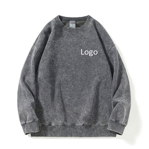 High Quality Stock Heavyweight Pullover Sweatshirt StreetWear Hoodie Custom Print logo Design Plain Winter Men Fleece Sweatshirt