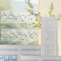 Sterke dubbelzijdige gekleurde riem, wegwerp plastic vliegenpapier, muggenplaat, vierkante vliegenstrip voor reiniging, Amerikaanse maat, plantendesign