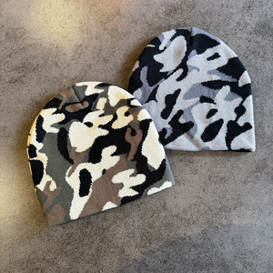 Fabricant de bonnets personnalisés pour hommes, <span class=keywords><strong>bonnet</strong></span> de sport camouflage, <span class=keywords><strong>bonnet</strong></span> classique en jacquard, <span class=keywords><strong>bonnet</strong></span> tricoté, <span class=keywords><strong>bonnet</strong></span> à visière, <span class=keywords><strong>bonnet</strong></span> - Product Image 1