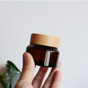 Tarro de Bambú Natural de 15g, 30g, 50g, Envase de Vidrio Ámbar para Crema, Mantequilla, <span class=keywords><strong>Exfoliante</strong></span>, para Cosméticos, Belleza <span class=keywords><strong>Facial</strong></span>, Cuerpo y Piel - Product Image 5
